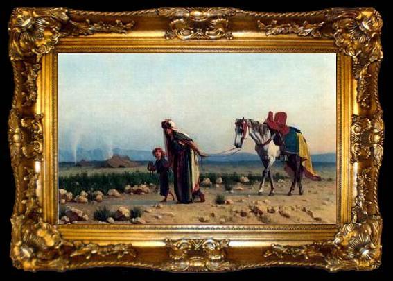framed  unknow artist Arab or Arabic people and life. Orientalism oil paintings 116, ta009-2